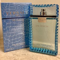 Versace Man Eau Fraiche For Men Eau De Toilette 6.7 Fl. Oz. 200 Ml. Sealed Box 