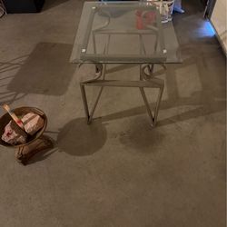 Glass end table