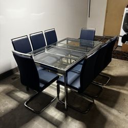 Mid century Modern Dining Table 8 Chairs