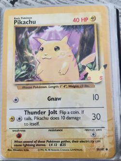 Jumbo Pikachu Card 25th Anniversary 