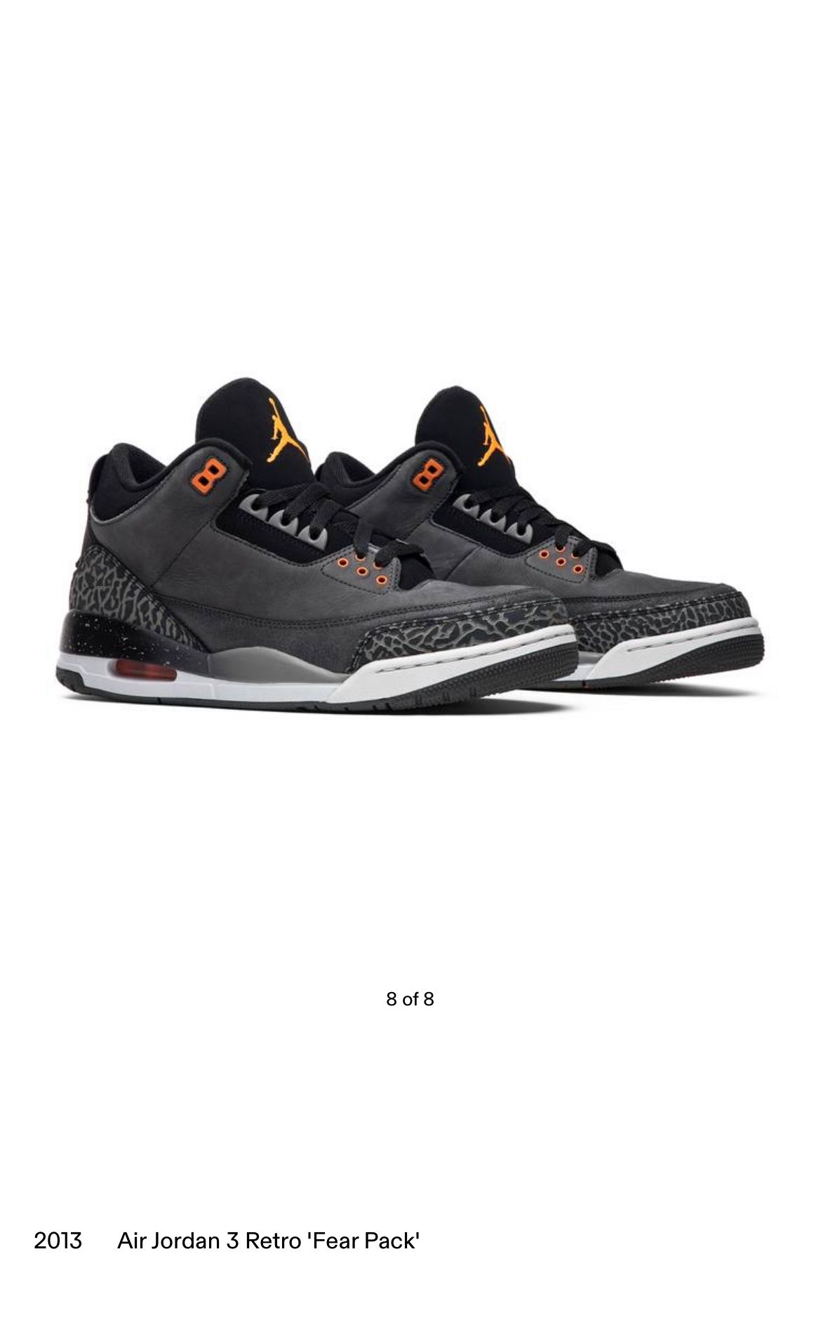 Air Jordan 3 “Fear Pack” Size 10