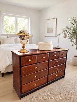 8-Drawer Vintage Dresser — Real Wood, Hand Restored