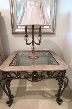 Wrought iron end tables/side tables for living room