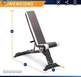 Marcy heavy duty Adjustable workout bench incline, decline, flat and military press Brand new in box
