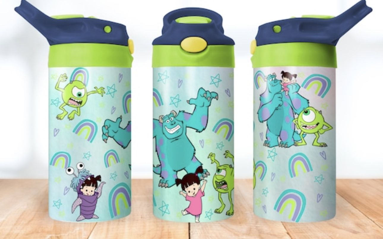 12oz Monster Inc Kids Water Bottle 