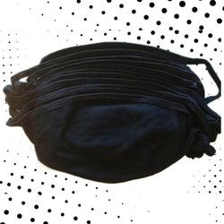 200 Pack Black Cloth Cotton Face Masks Washable Reusable Facemask Brand New