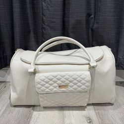 Luli Bebe pearl white Monaco travel bag