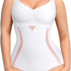 Brand New Tummy Control Body Shaper Slimming Bodysuit V Neck Sculpting 3XL