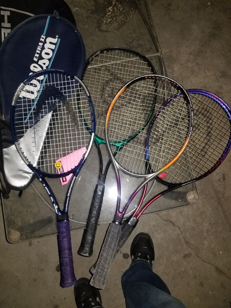 TENNIS RACKETS ALL 4 FOR $30