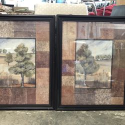 Pair Of Large Art Prints 