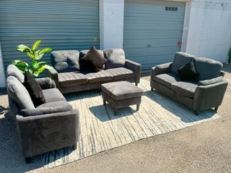 Free Delivery 4 pieces Grey Sofa Set ✨️✨️