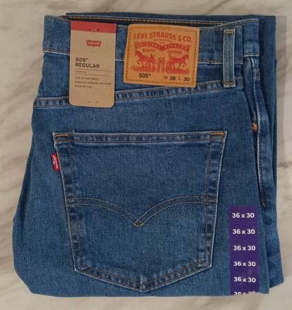 Men's Levi's 505 Regular Fit Jeans (Brand New)