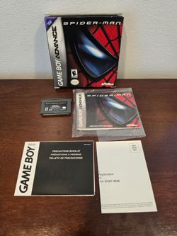 Spider-Man GBA  (Nintendo Game Boy Advance, 2002) CIB Complete + Manual + Box