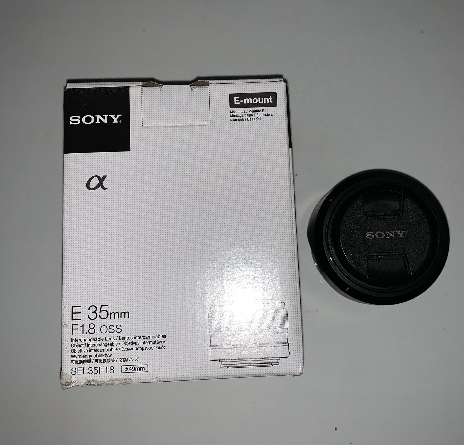 Sony E mount 35mm f/1.8 OSS lens