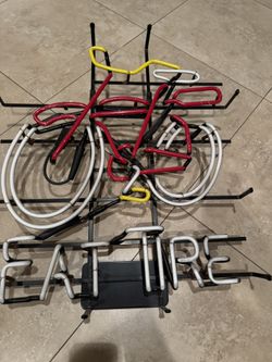 Fat Tire Belgian Beer 26” X 24” Neon Sign Lamp Light Real Glass Bar - 4 Repair 
