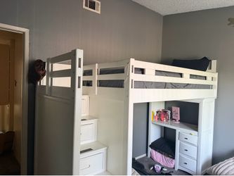 bunk bed with desk