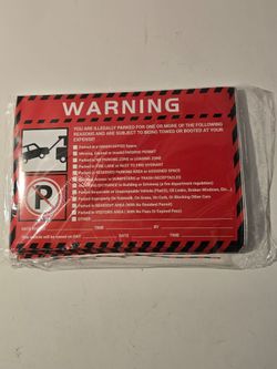 Private Parking Warning Tow Away Signs Lot – Parking Violation Notice Stickers