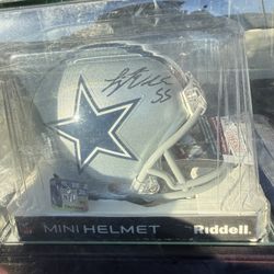 Vander Esch signed mini Helmet