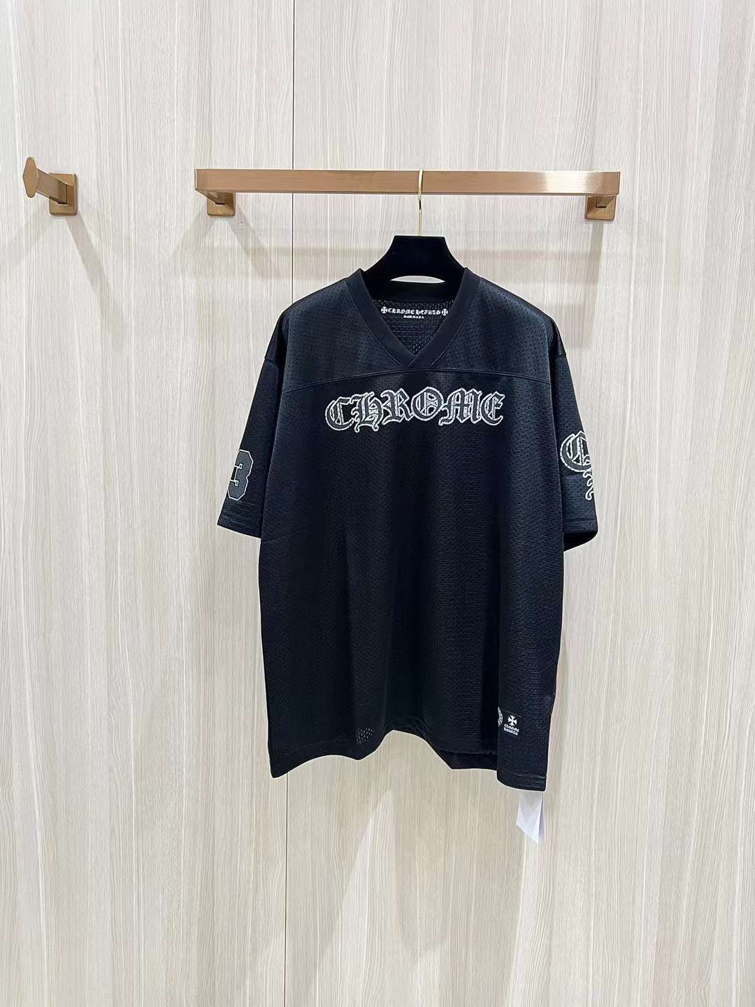 Chrome Hearts Stadium Warm up Ss Jersey in Black