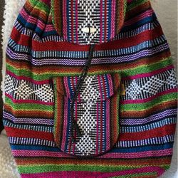 Woven Backpack Made In Mexico For Kids Or Adults