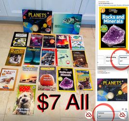 $7 All educational kids Book planets, Animals,volcanoes etc