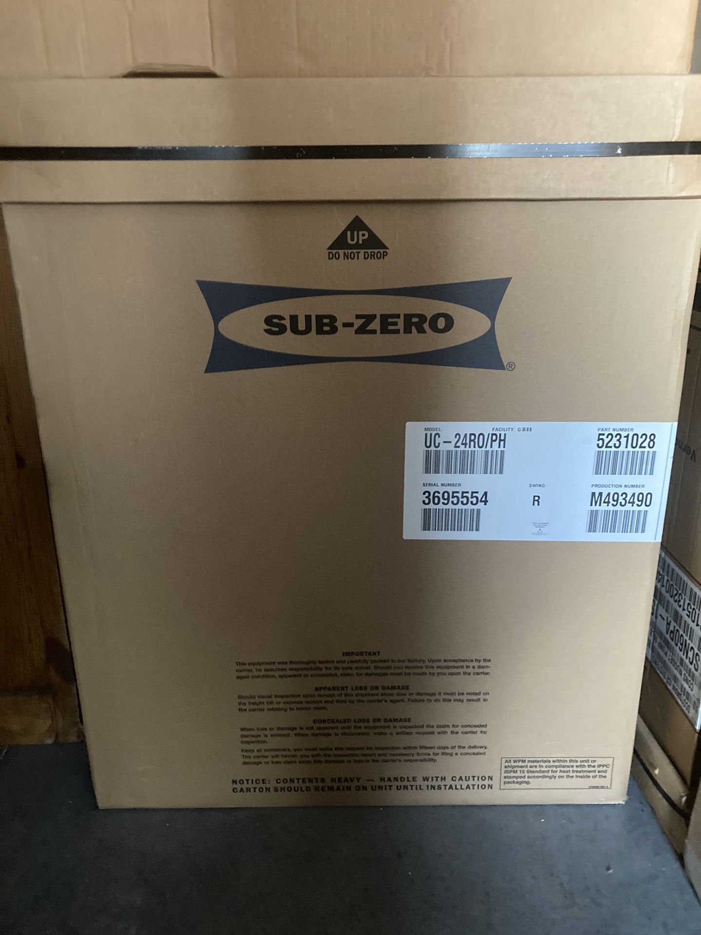Wolf Sub Zero 24” Outdoor Undercounter Stainless Refrigerator