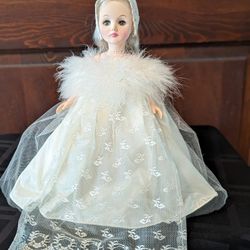 Snow Queen Doll with doll stand