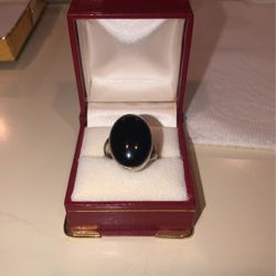 Onyx Ring Set In Sterling Silver 