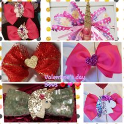 Valentine's day/Unicorn bows