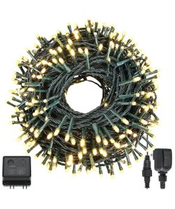 Waterproof LED Outdoor Christmas String Lights, 115Ft 300 LED UL Certified 8 Modes