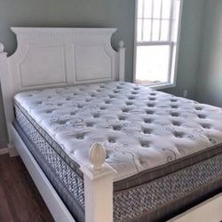 DOUBLE TOP BRAND NEW QUEEN PILLOWTOP MATTRESS AND BOXSPRING SAME DAY DELIVERY 