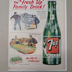 1950 7 Up Advertisement Lithograph 