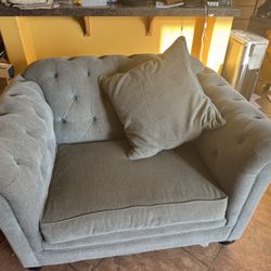Fabric Covered Love Seat