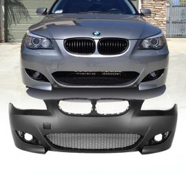 Fits 04-10 BMW E60 E61 5-Series M5 Style Front Bumper Conversion W/ Fog Cover PP