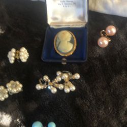 Vintage Earrings Broaches Bracelet etc