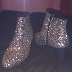 Women's Glitter Boots Sz 7 Bling