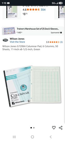 Columnar Pad (4 pack) 6 columns