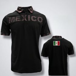 Men’s  Mexico Polos – Raised Embroidery + Traditional Collar Trim
