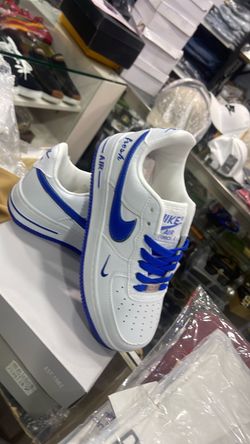 Nike Air Force 1 Low White Blue Sneakers- Size 6
