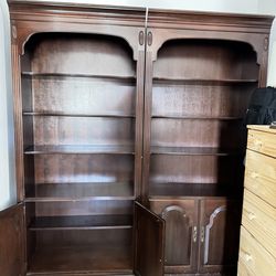 Ethan Allen Solid Wood Bookcase Unit