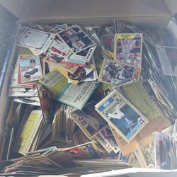 Baseball cards and hockey cards