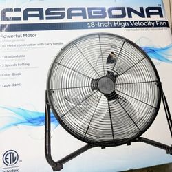 18" HIGH VELOCITY Metall Construction 3 Speed Fan 
