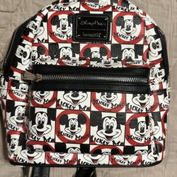 Disney Loungefly Mickey Mouseu Red and Black bag