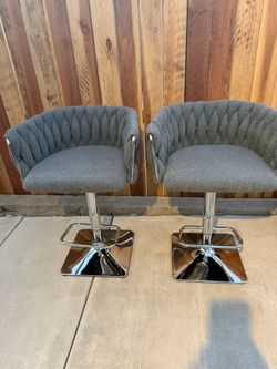 2 Adjustable Height Barstools 