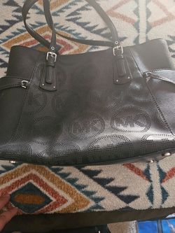 Coach Black Perforated Signature Tote Bag