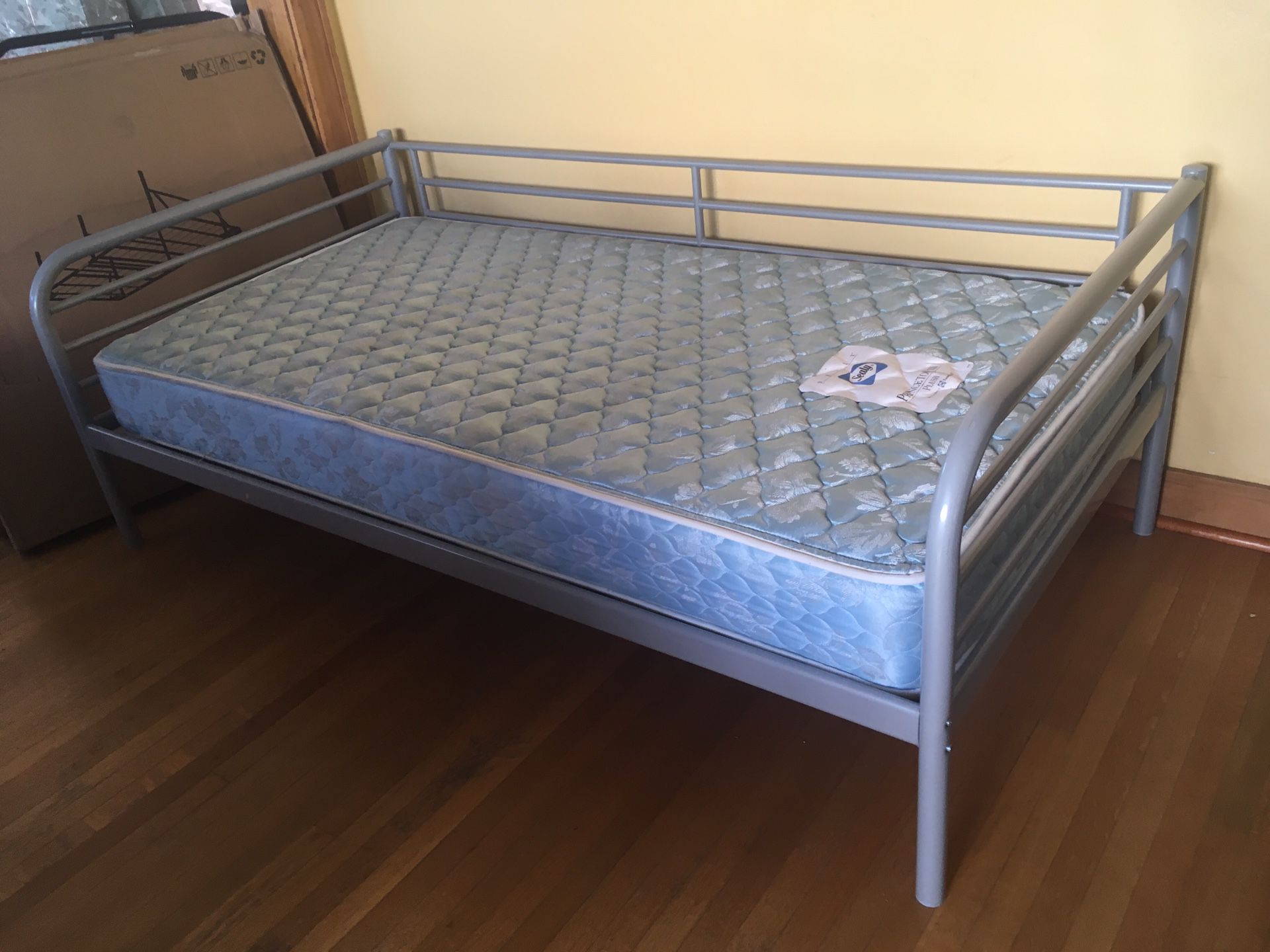 Two 2 blue mattresses in good condition mattress bed beds