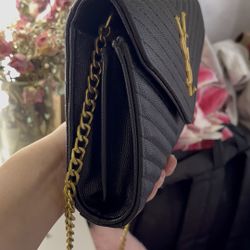 Black And Gold Convertible Wallet 