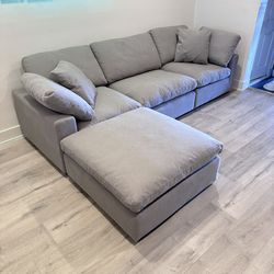 New Grey Sofa Cloud Couch Sectional