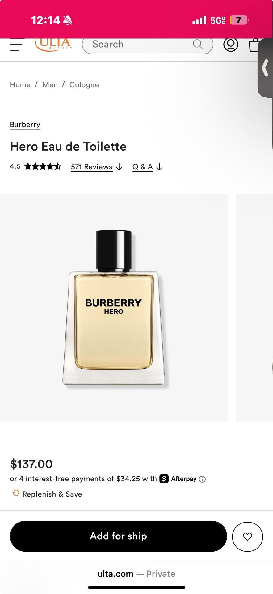 Burberry Hero Cologne