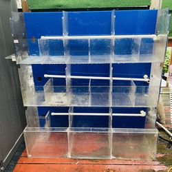 3 Rack Acrylic Invert Fish Tank Aquarium 
